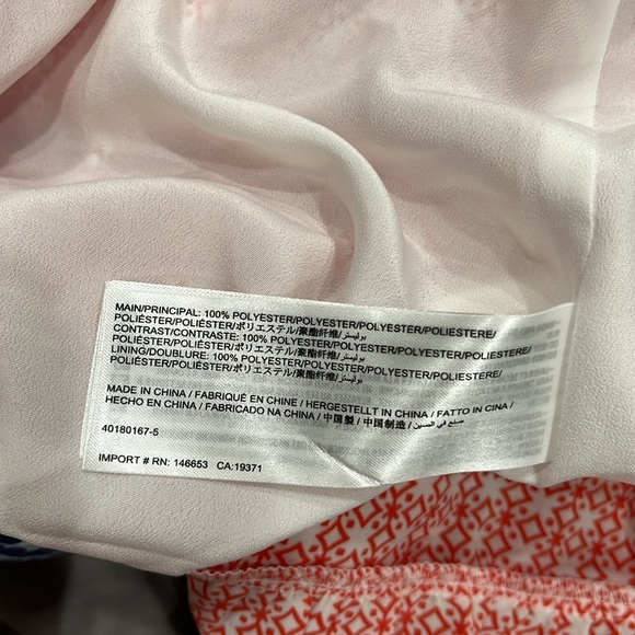 Anthropology The Fifth Label Long Sleeve Wrap Up Dress Red White Blue Geo M - Picture 12 of 12